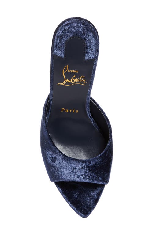 Shop Christian Louboutin Apostropha Pointed Toe Slide Sandal In V158 Marine