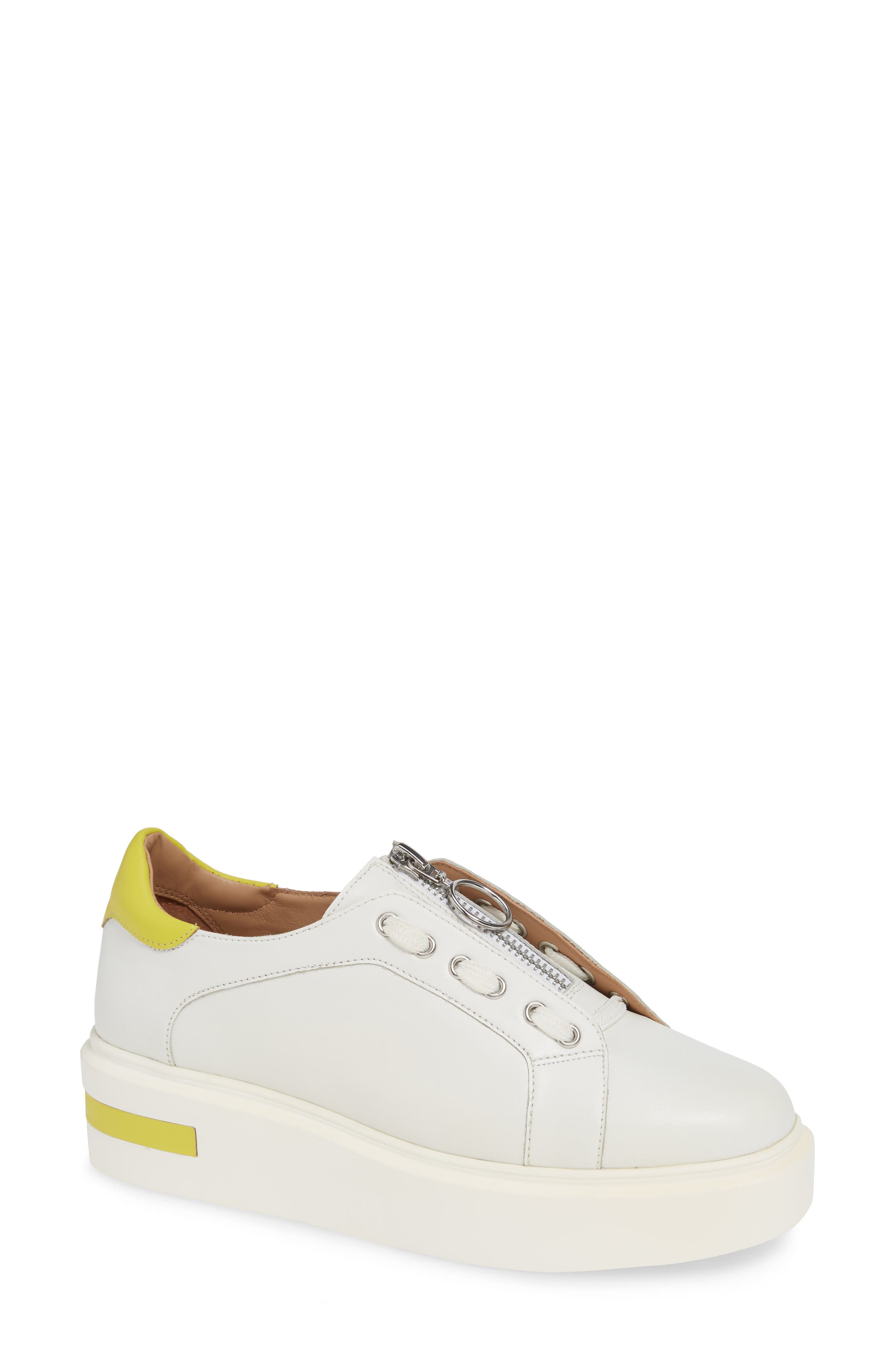 Linea Paolo Killian Platform Sneaker, White