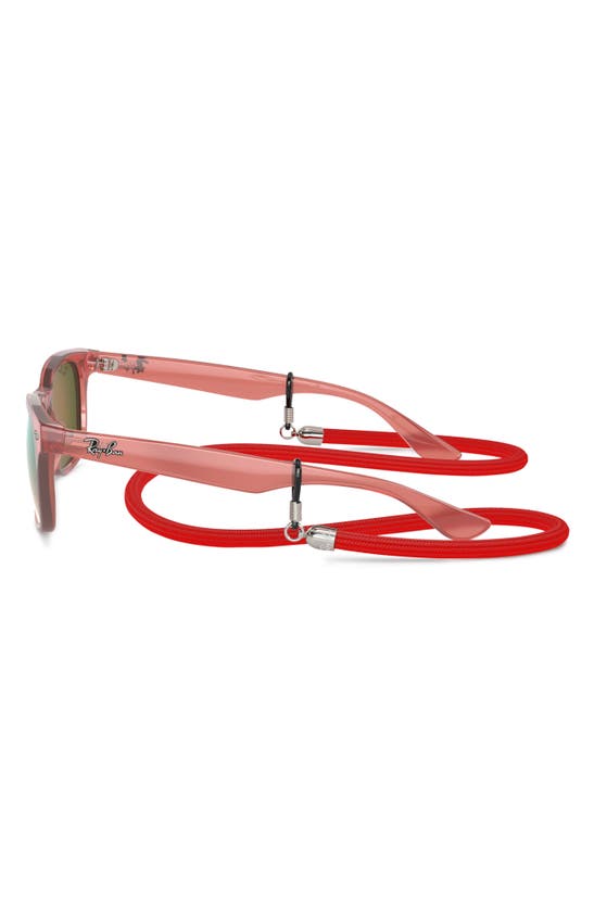 Ray Ban Ray-ban Kids' Junior Wayfarer 47mm Gradient Square Sunglasses In Opal Red