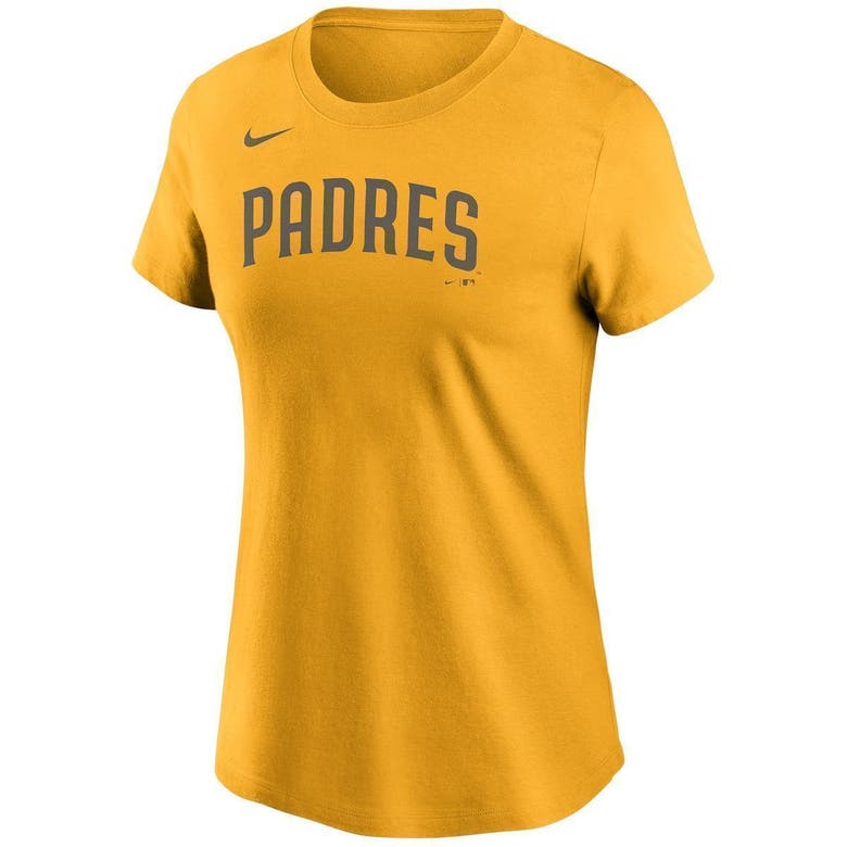 Men's Nike Fernando Tatís Jr. Gold San Diego Padres Name & Number T-Shirt