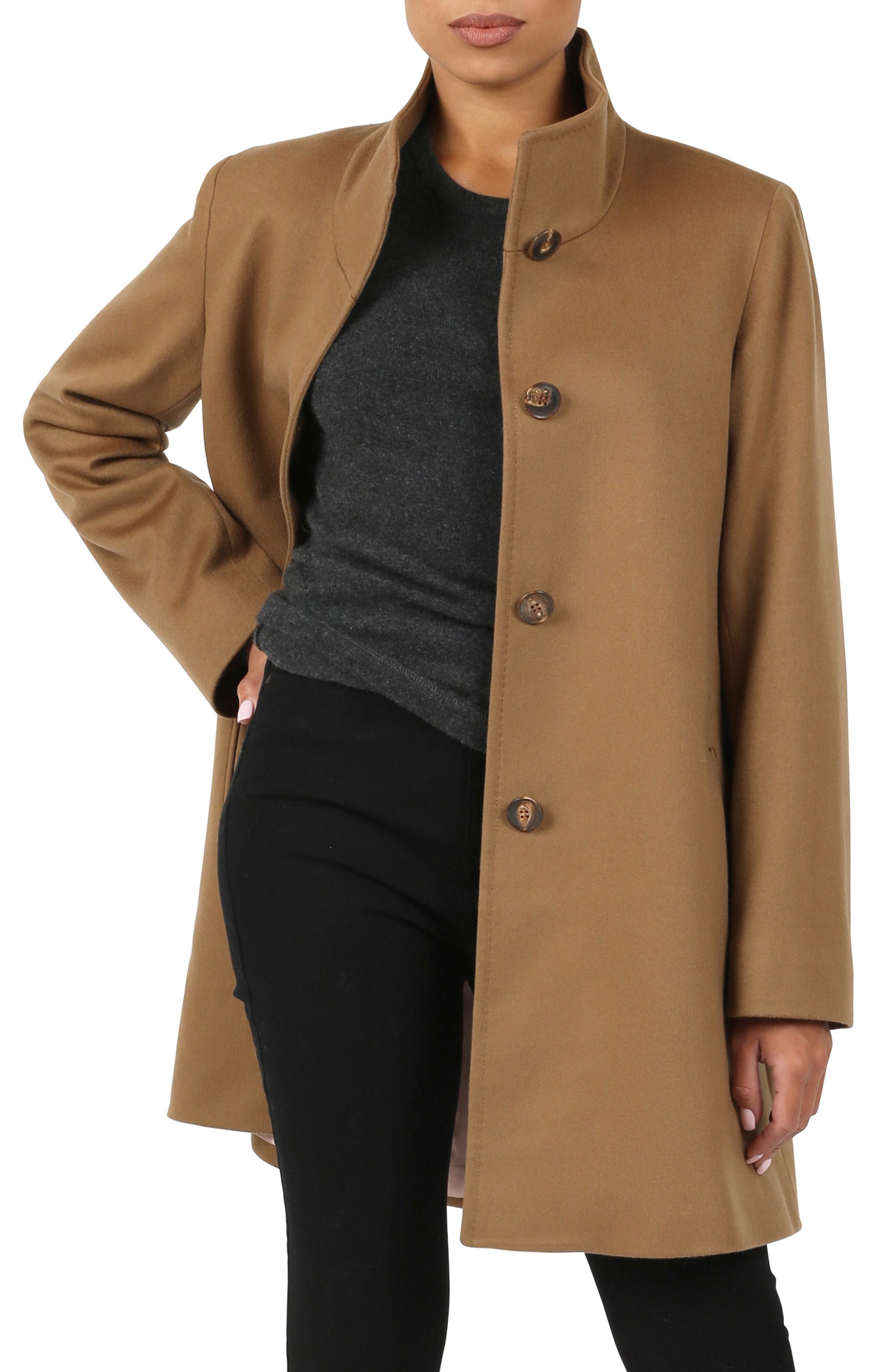 mid length wool coat womens