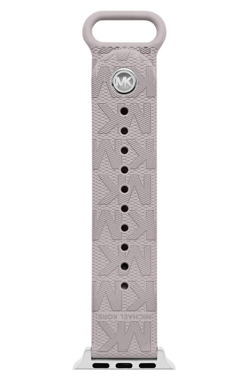 MICHAEL Michael Kors Logo Rubber Apple Watch® Watchband in Grey