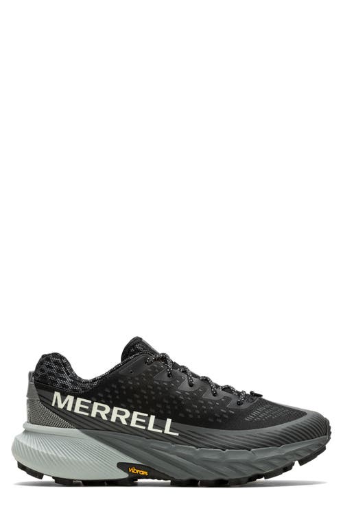Shop Merrell Agility Peak 5 Running Shoe In Black/granite