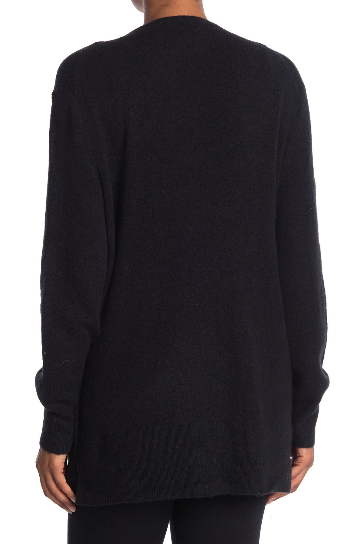 Madewell Open Front Patch Pocket Cardigan In Black
