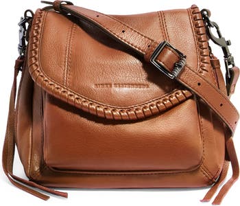Aimee Kestenberg Mini All for Love Convertible Leather Crossbody Bag Chestnut Brown Gunmetal