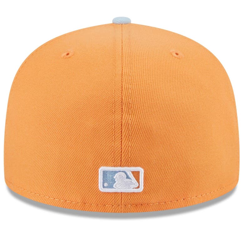 Shop New Era Orange/light Blue Oakland Athletics Spring Color Basic Two-tone 59fifty Fitted Hat