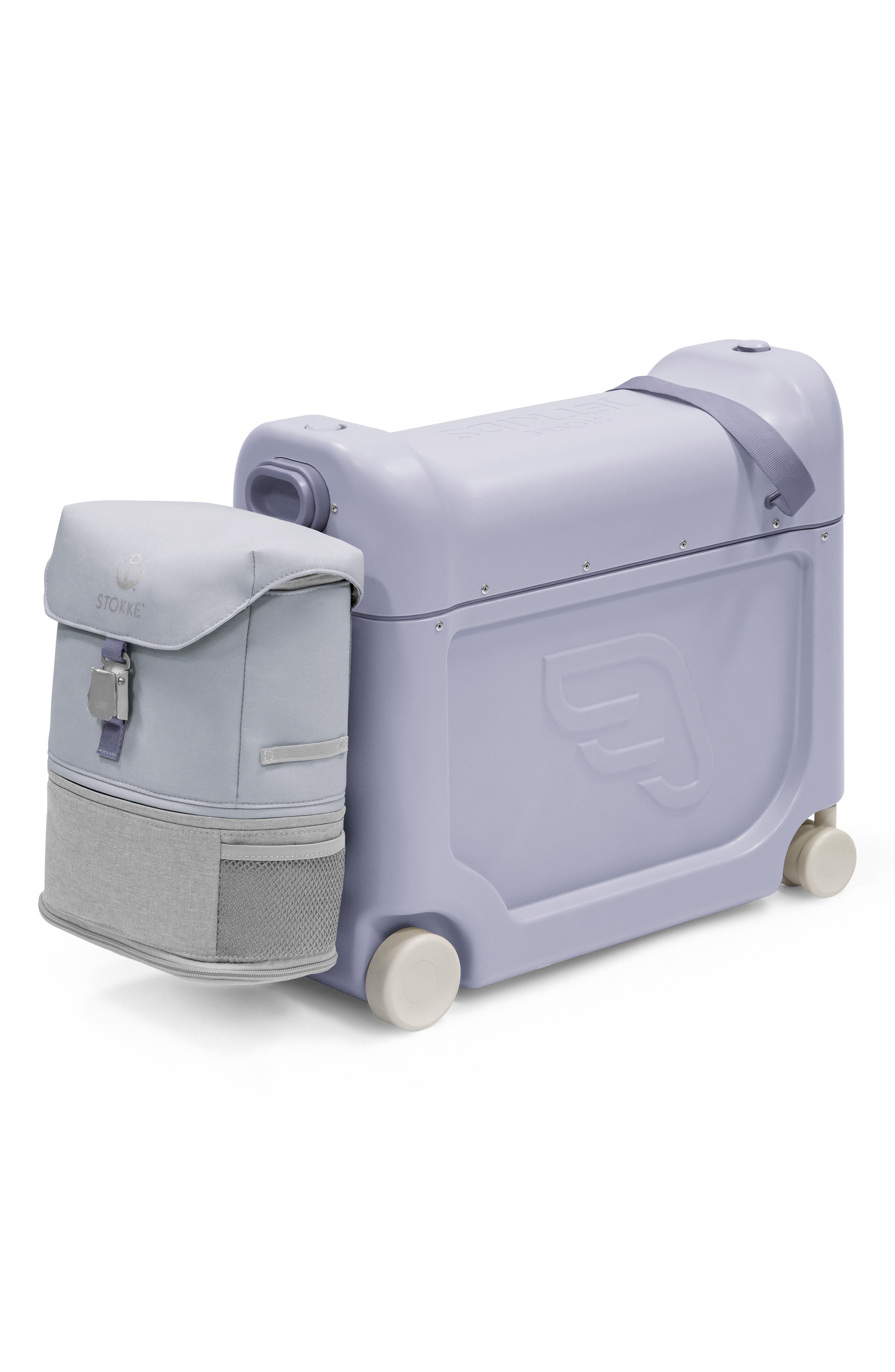 Stokke JetKids BedBox® Ride-On Carry-On Suitcase & Backpack Travel Set in Blue 