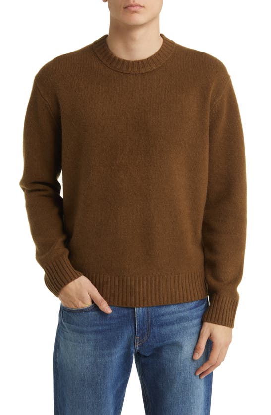 Frame Cashmere Crewneck Sweater In Caramel