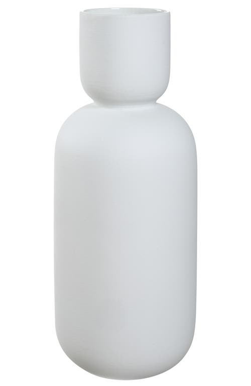 Renwil Dior Glazed Porcelain Vase in Glazed Matte Off-White Finish