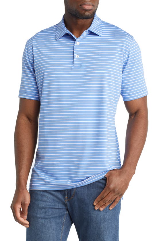 Peter Millar Drum Performance Jersey Polo In Maritime