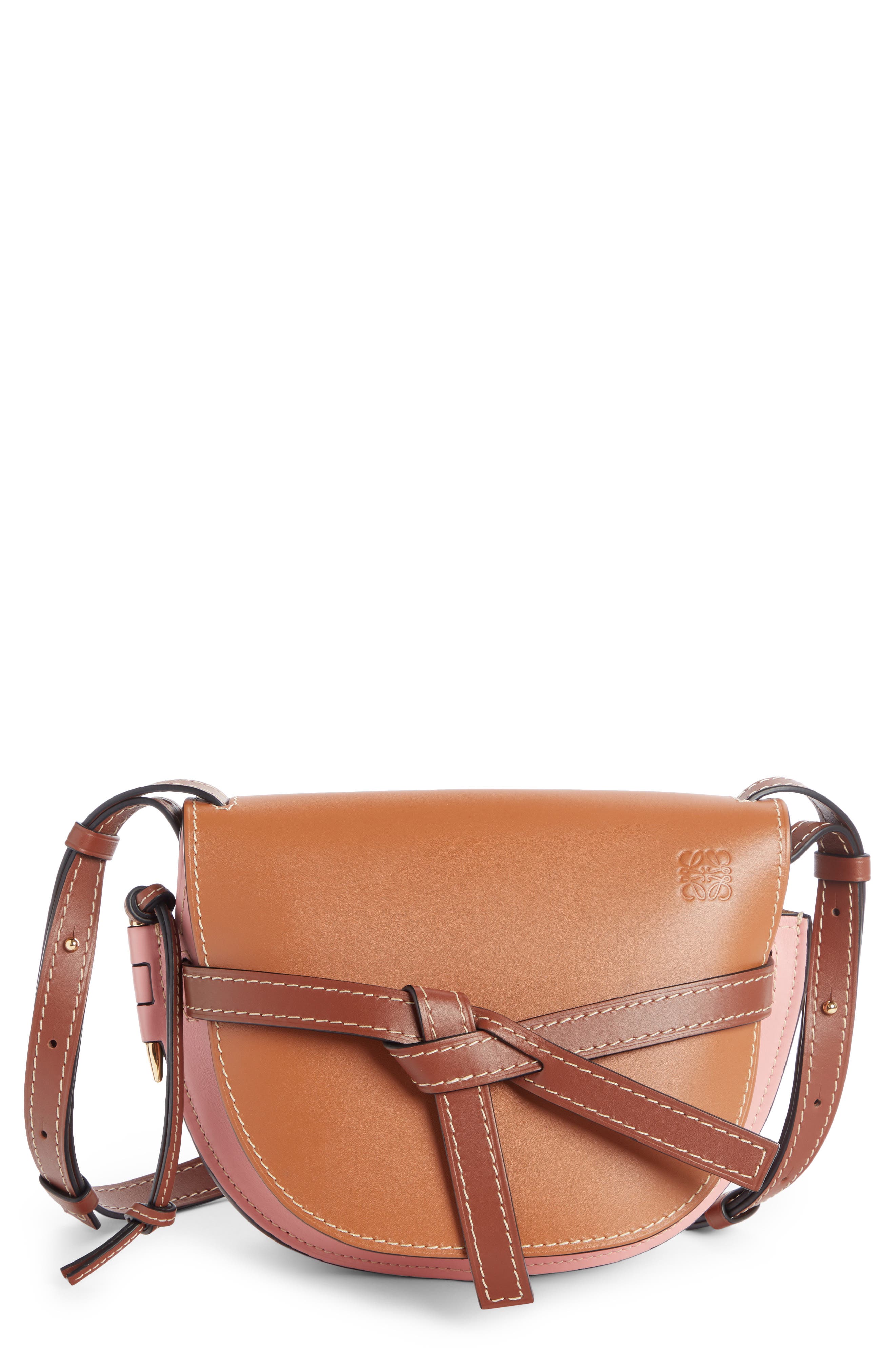 small tan leather crossbody bag