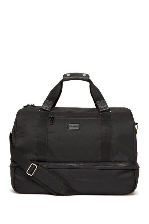 Stevyn Drop-Bottom Duffel Bag in Black