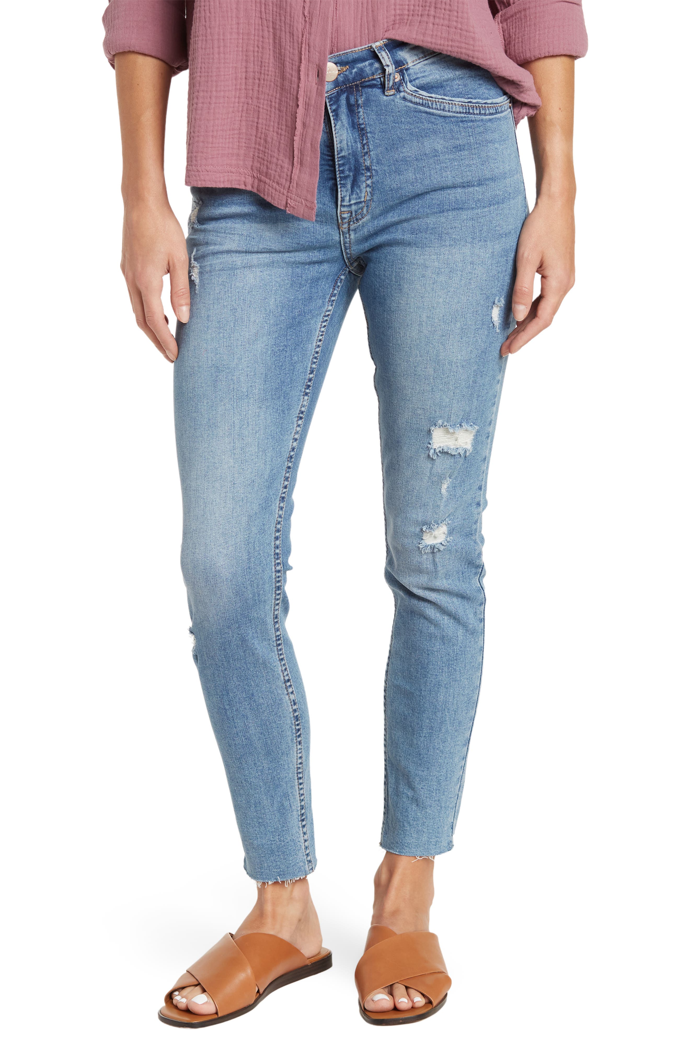 Hart Distressed Cropped Skinny Jeans 