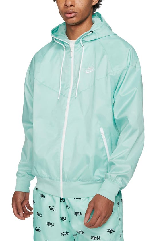 Nike Sportswear Windrunner Jacket In Light Dew/ White