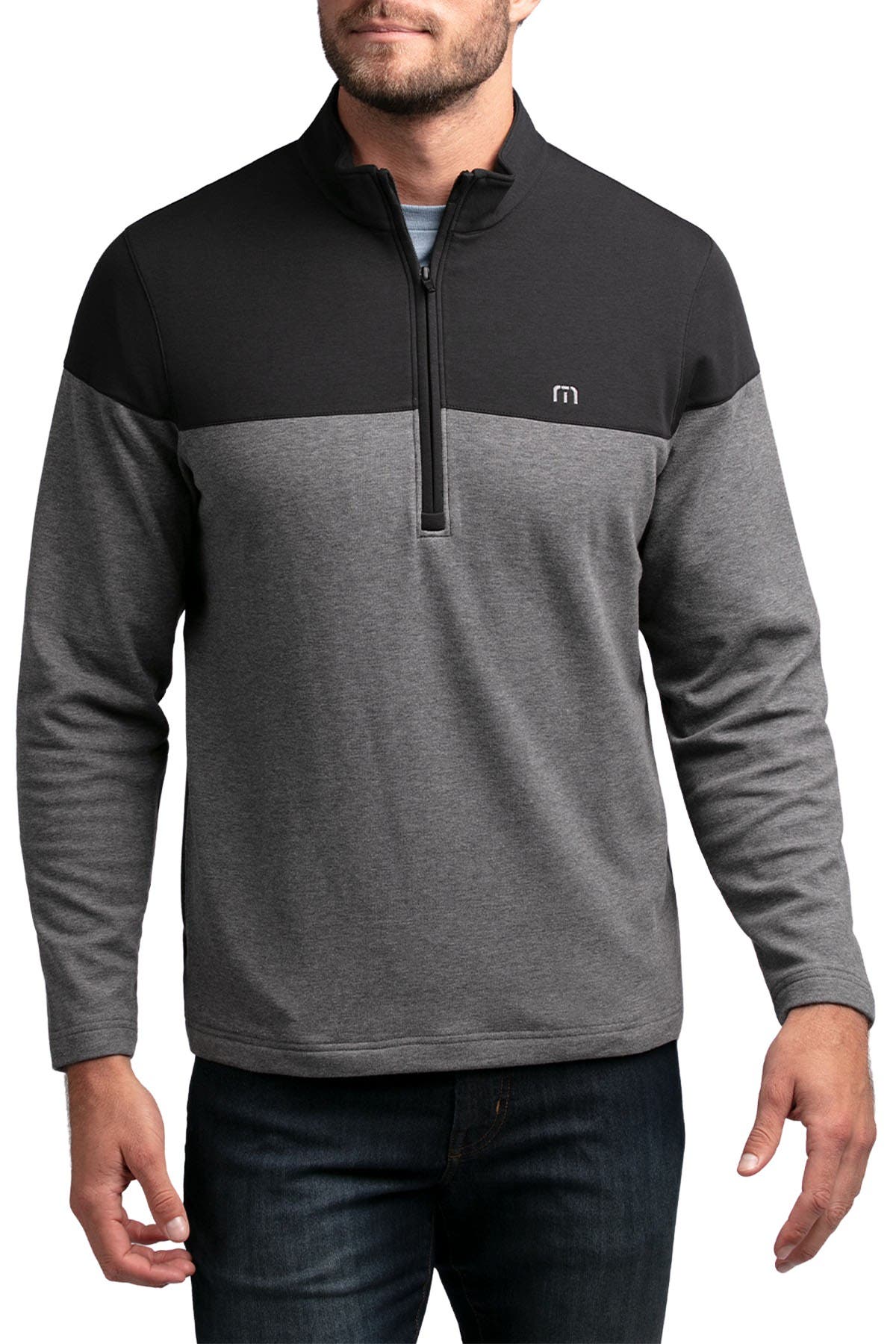 travis mathew half zip