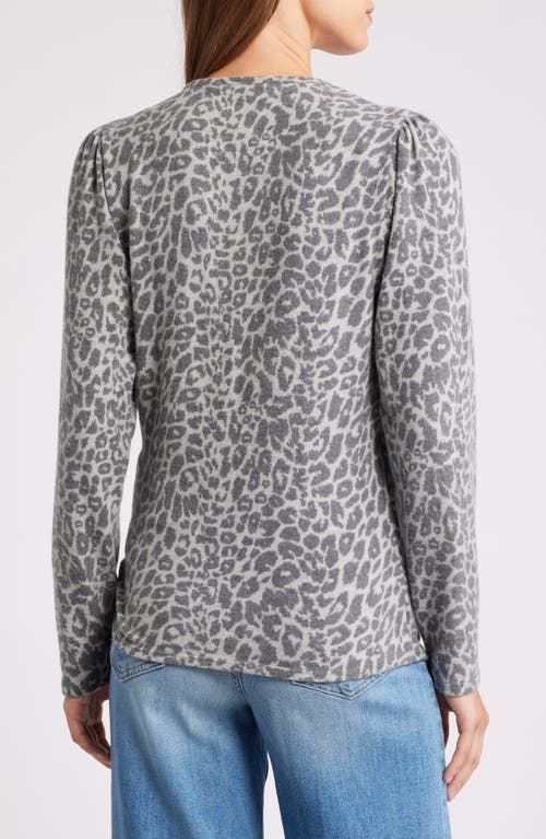 Loveappella Wrap Top In Gray