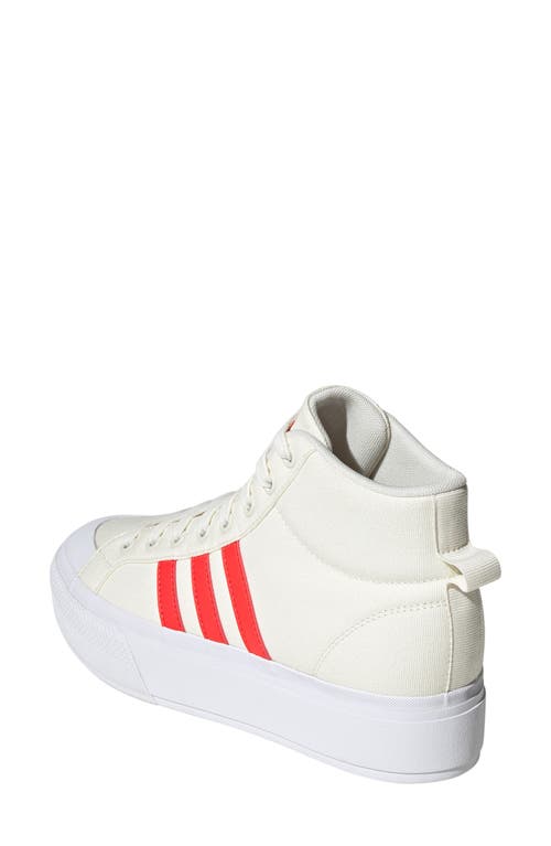 Adidas Originals Adidas Bravado 2.0 Platform Mid Skate Sneaker In White/black/white