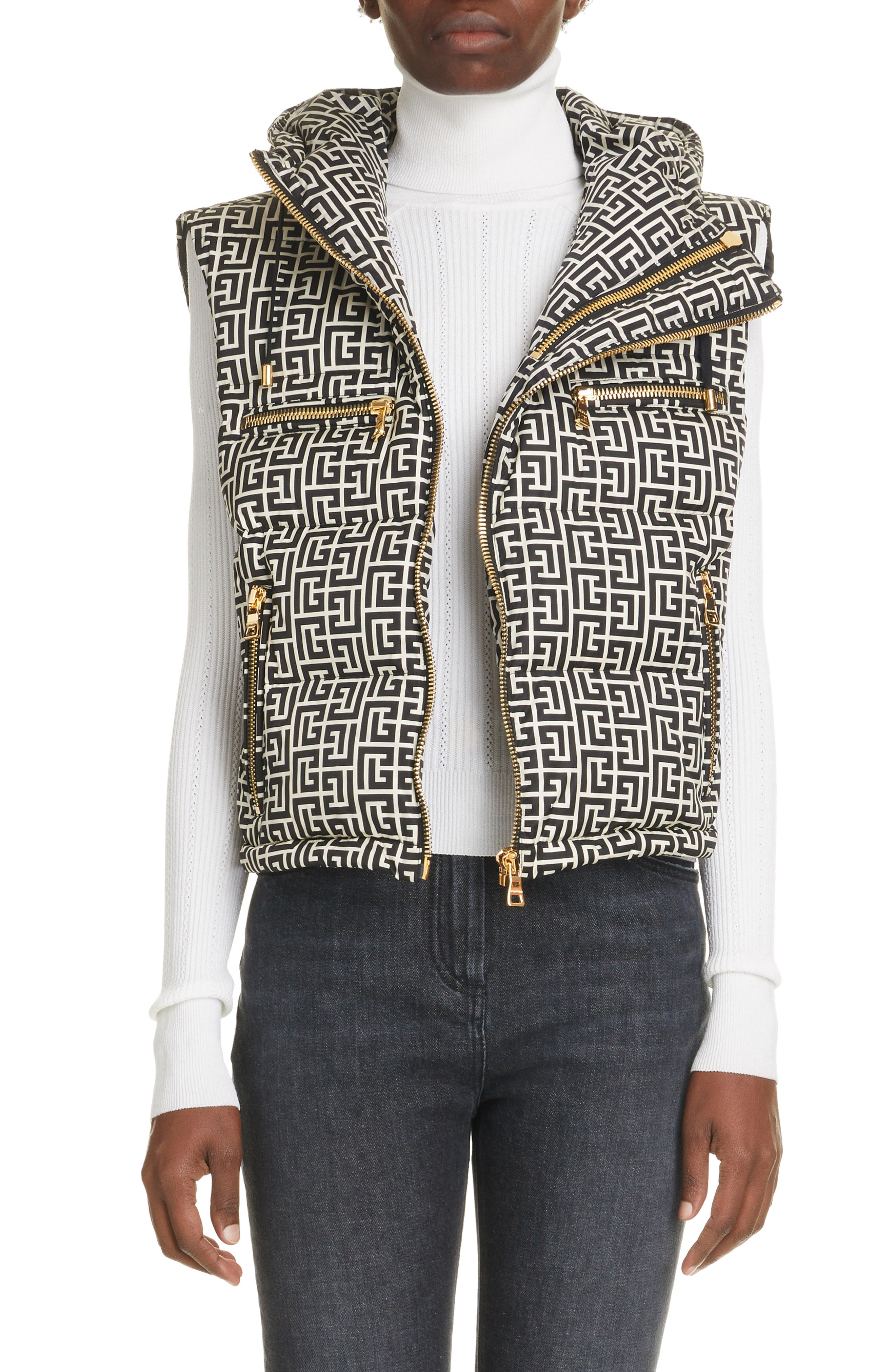 ivory puffer vest