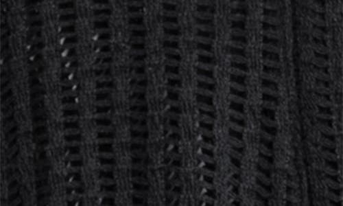 Saachi Open Knit Cover-up In Black