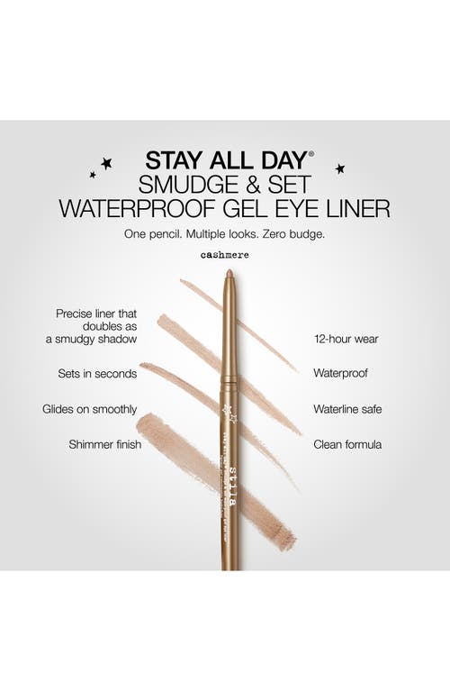 Shop Stila Stay All Day® Smuge & Set Waterproof Gel Eyeliner In Cashmere