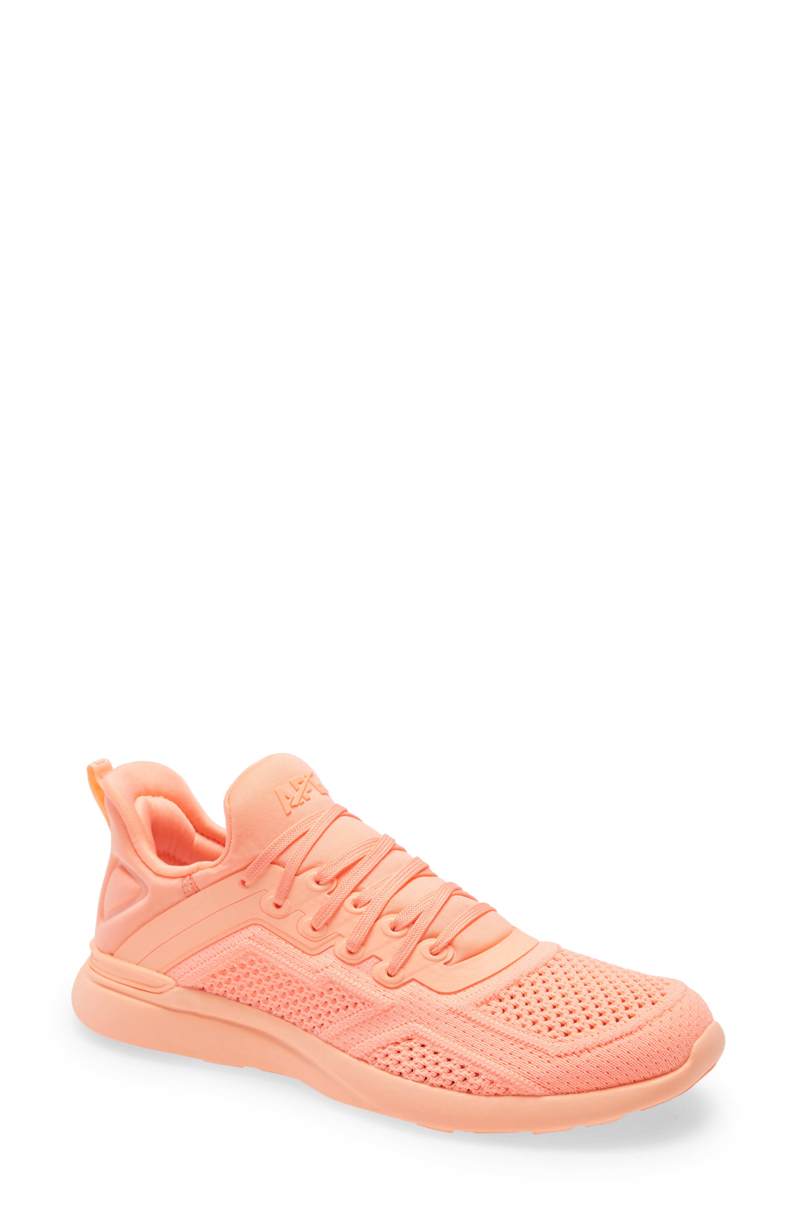 peach color shoes
