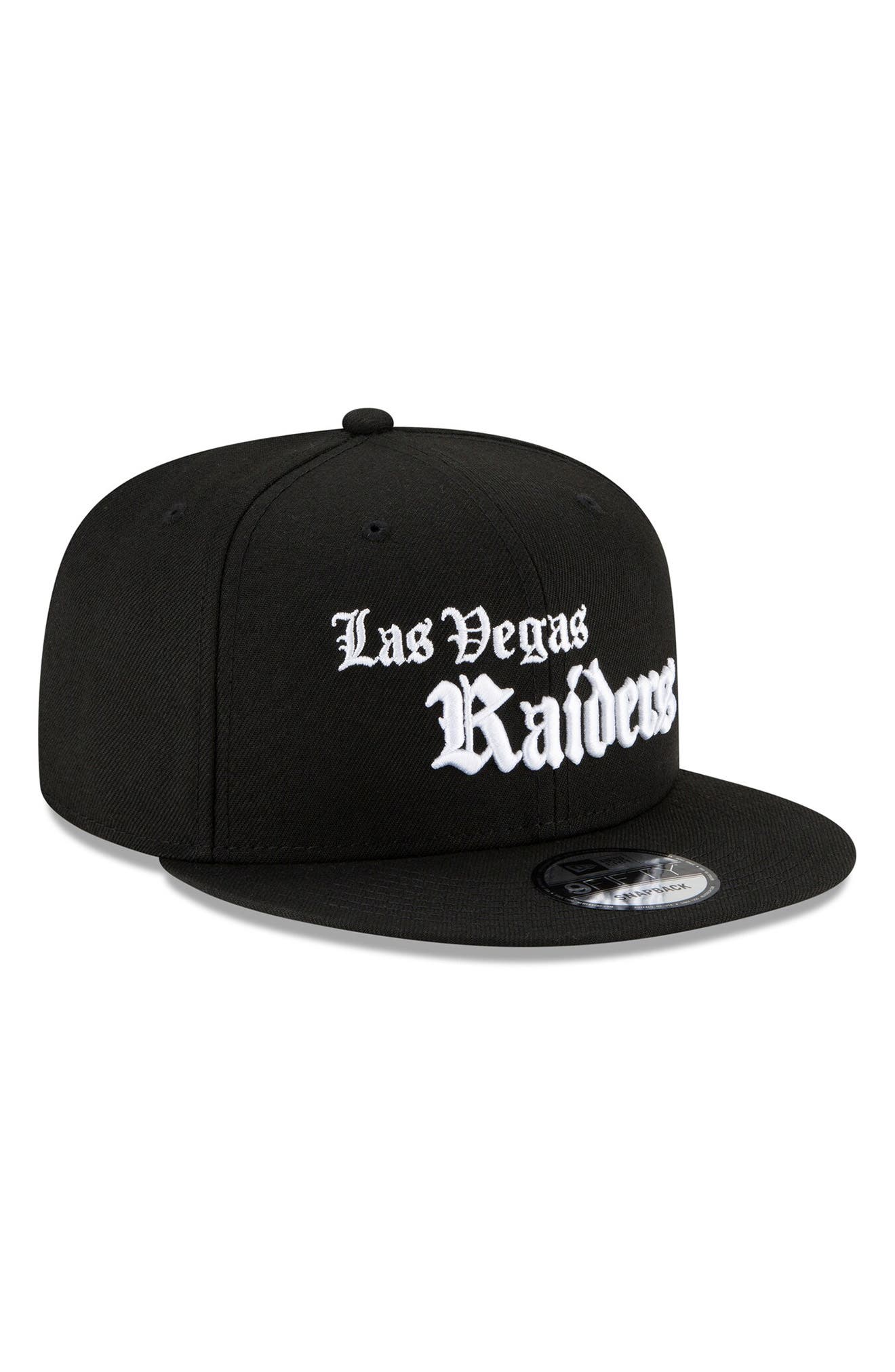 raiders gothic script hat