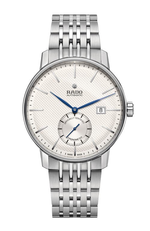 Shop Rado Coupole Classic Automatic Bracelet Watch, 41mm In Silver/white/silver
