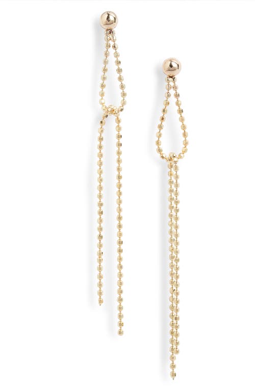 Poppy Finch Ball Chain Drop Earrings in 14K Yellow Gold at Nordstrom