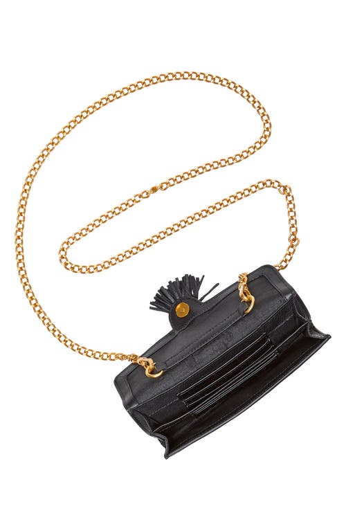 Shop Vince Camuto Maecy Leather Wallet On A Chain In Black