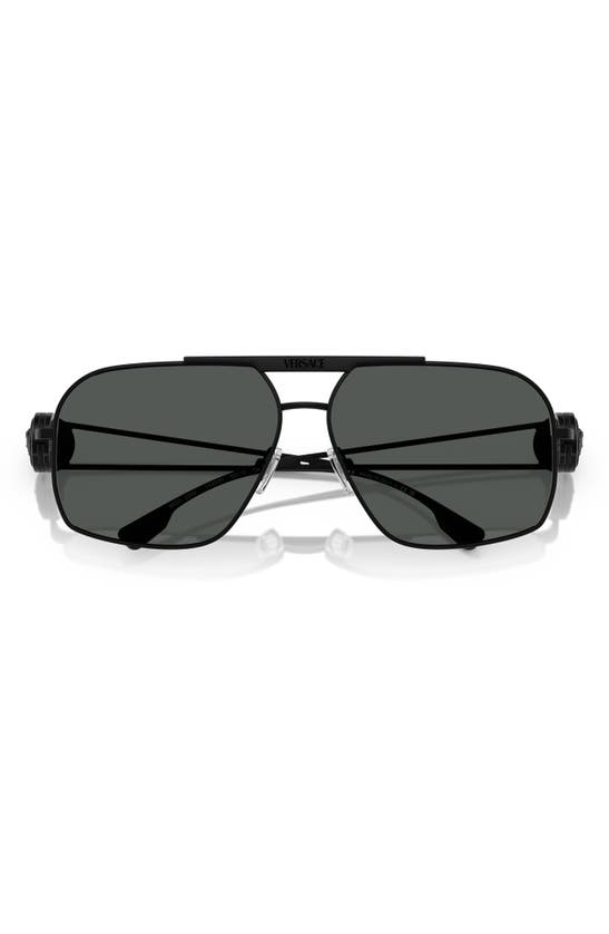 Shop Versace 62mm Medusa Medallion Oval Sunglasses In Matte Black