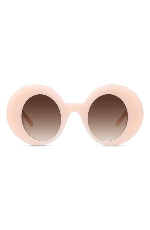 Loewe 44mm Small Oval Sunglasses in Shiny Pink /Violet