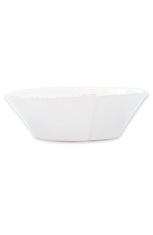 VIETRI Lastra Small Oval Serving Bowl in White 