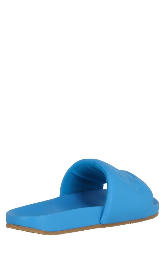Shop Ambush Quilted Leather Slide Sandal In Blue