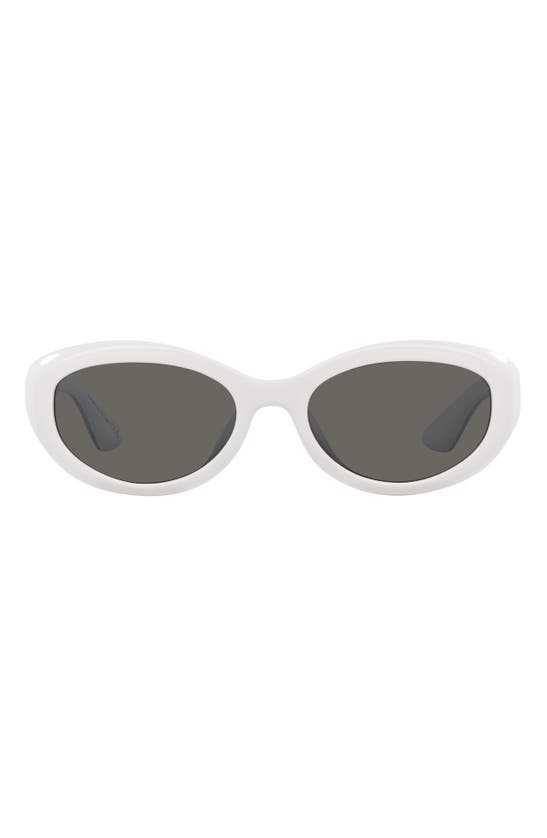 Oliver Peoples X Khaite Oval Sunglasses In Natural White
