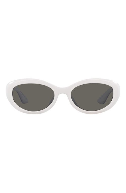 Oliver Peoples x KHAITE 1969C 53mm Oval Sunglasses in Natural White at Nordstrom