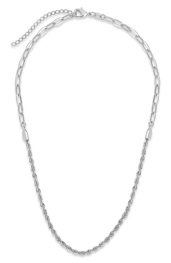 STERLING FOREVER ROPE TWIST CHAIN NECKLACE