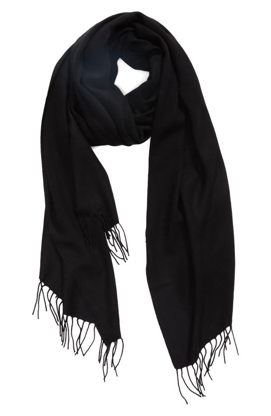 Shop Nordstrom Tissue Weight Wool & Cashmere Scarf In Black