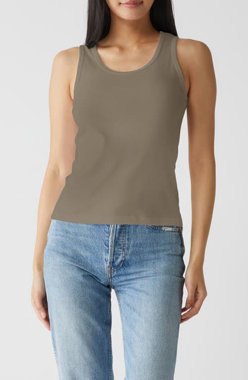 Shop Michael Stars Juno Scoop Neck Tank In Olive