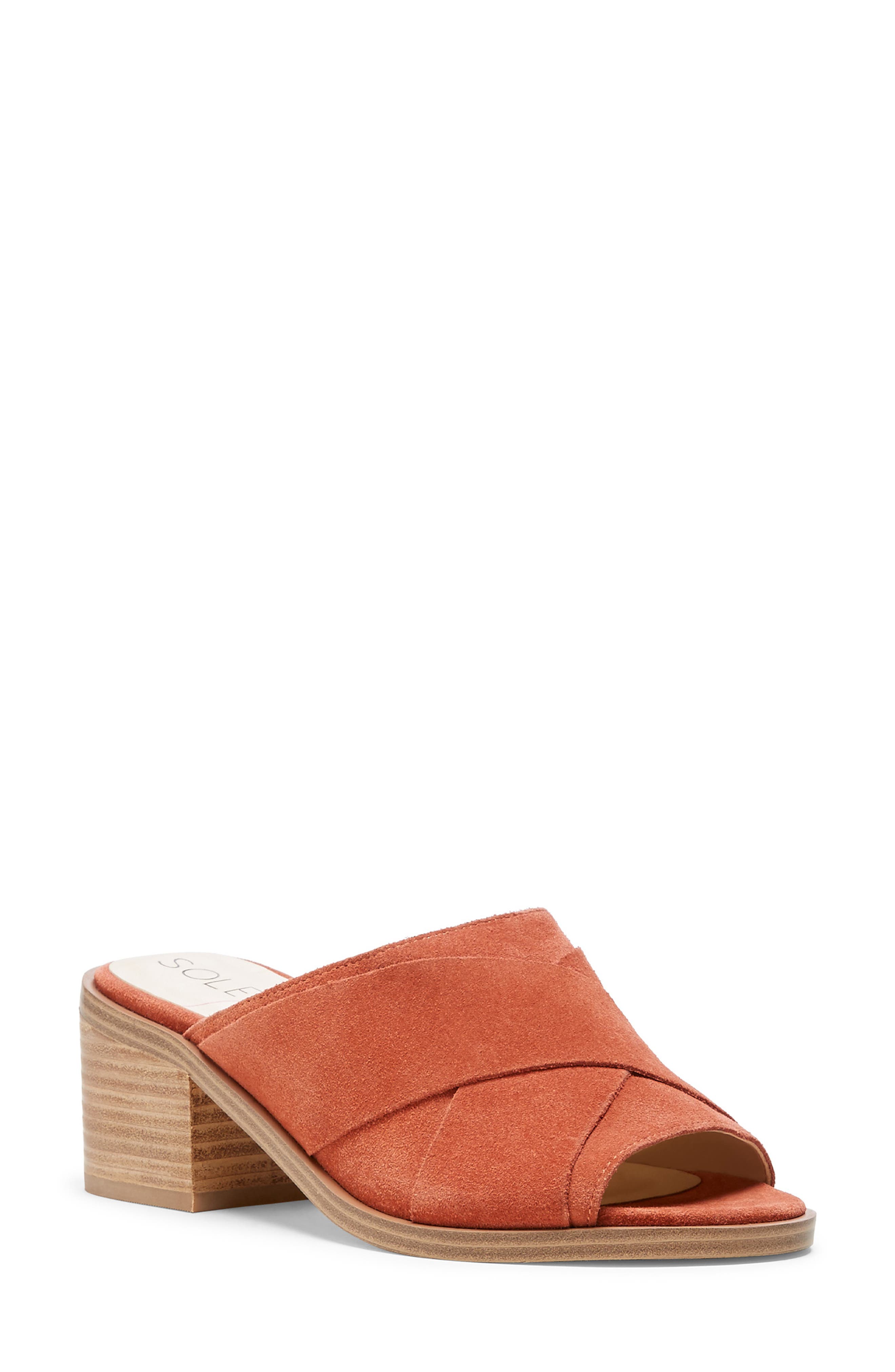 Sole Society Tota Slide Sandal, Red