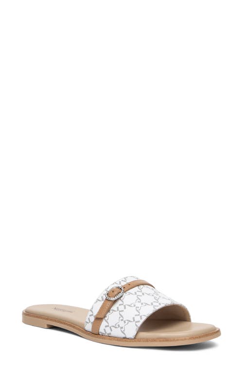 Shop Nerogiardini Logo Slide Sandal In White