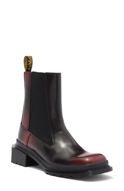 Shop Dr. Martens' Dr. Martens Maybole Tall Chelsea Boot In Black/cherry Red Brush Off