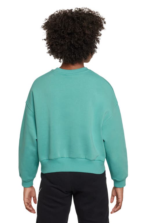 Shop Nike Kids' Sportswear Graphic Sweatshirt In Green Frost/vintage Green