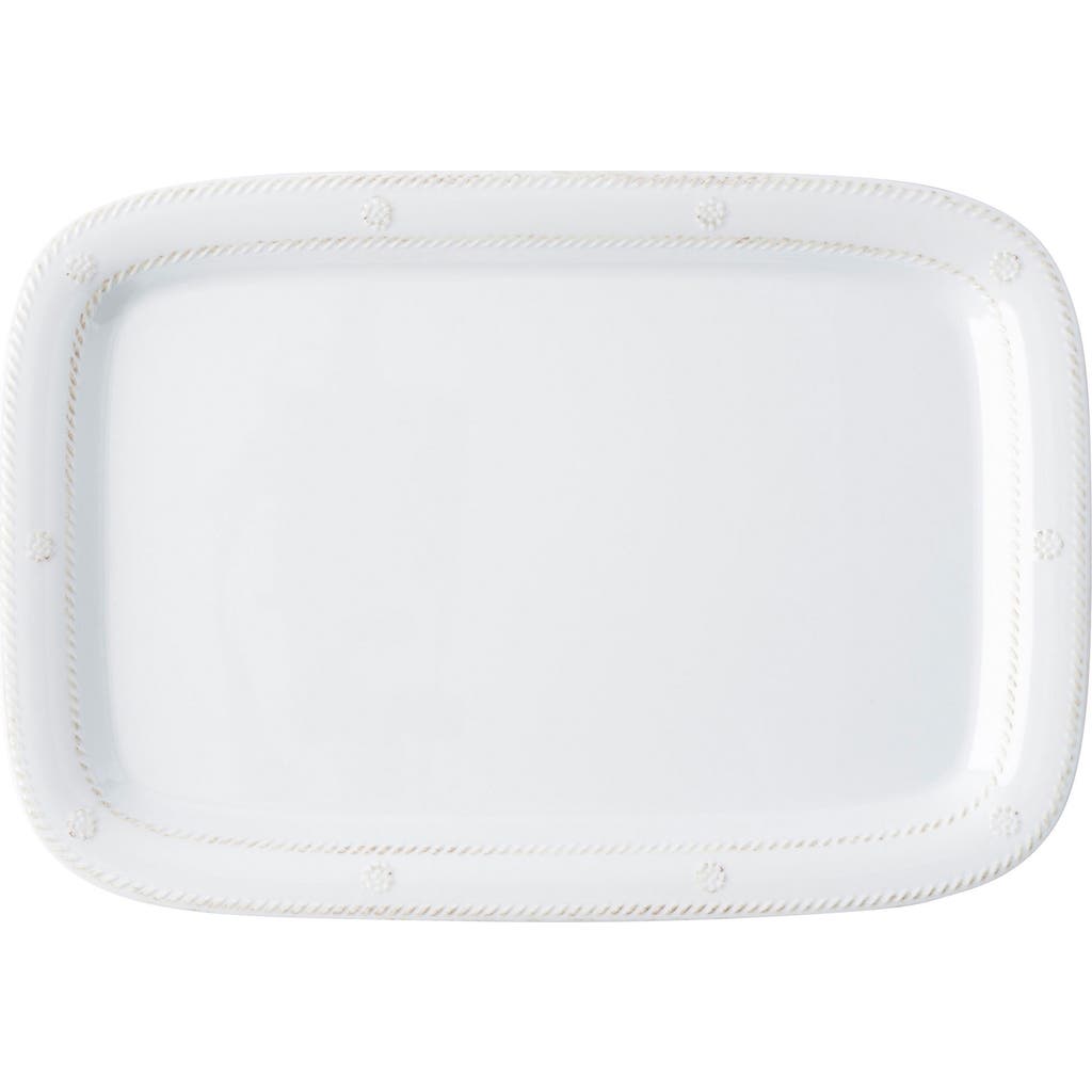 Juliska Berry & Thread Whitewash Melamine Serving Tray In Whitewash