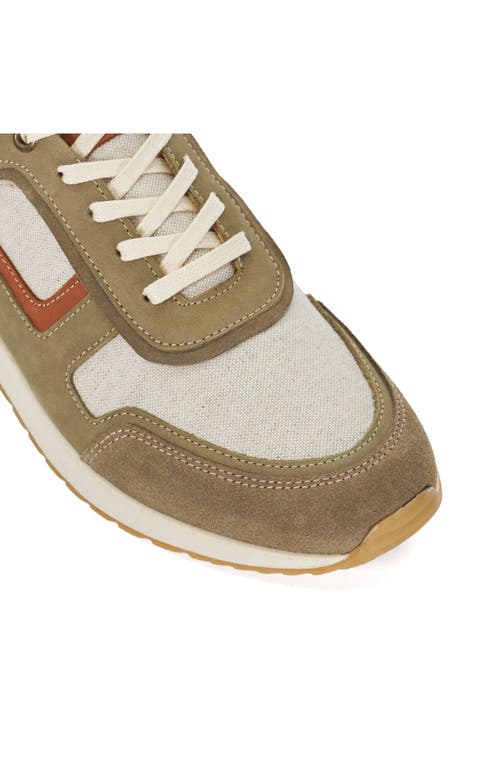 Shop Dune London Toll Sneaker In Khaki