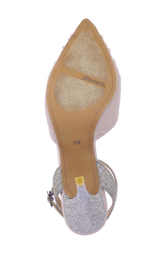 Shop J. Reneé Leander Ankle Strap Pointed Toe Pump In Pewter