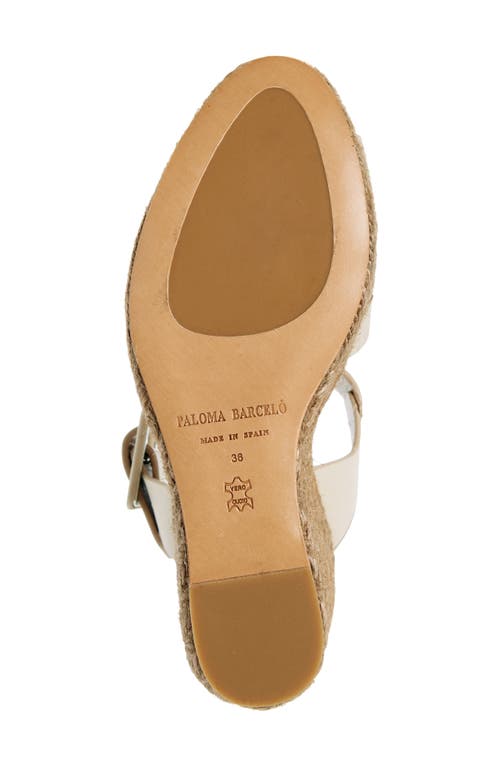 Shop Paloma Barceló Paloma Barcelo Alison Slingback Espdarille Platform Wedge Sandal In Linen