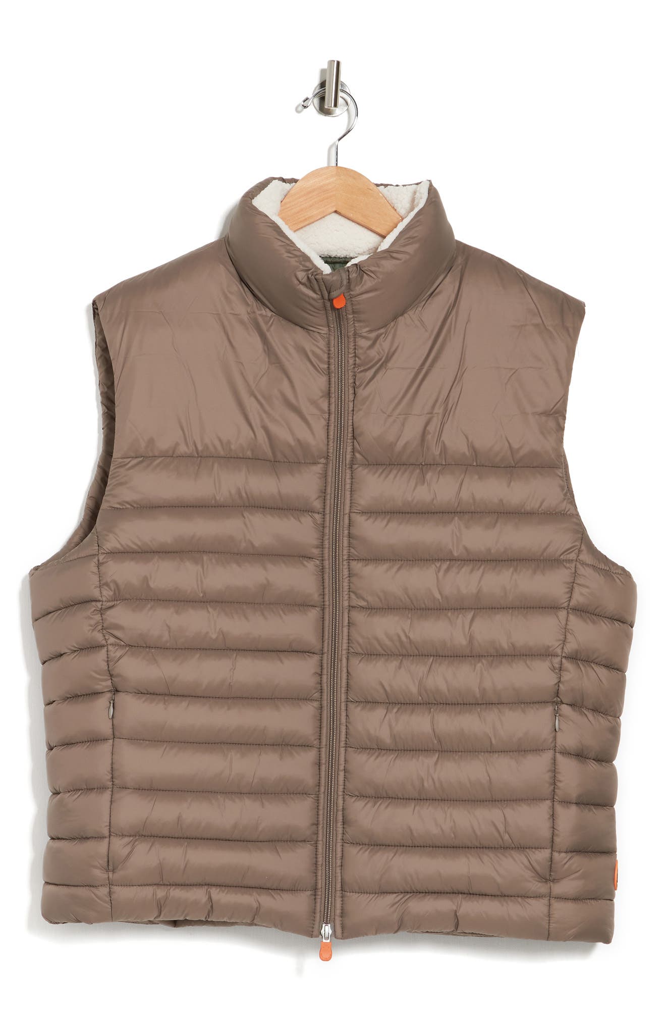 fleece lined puffer vest