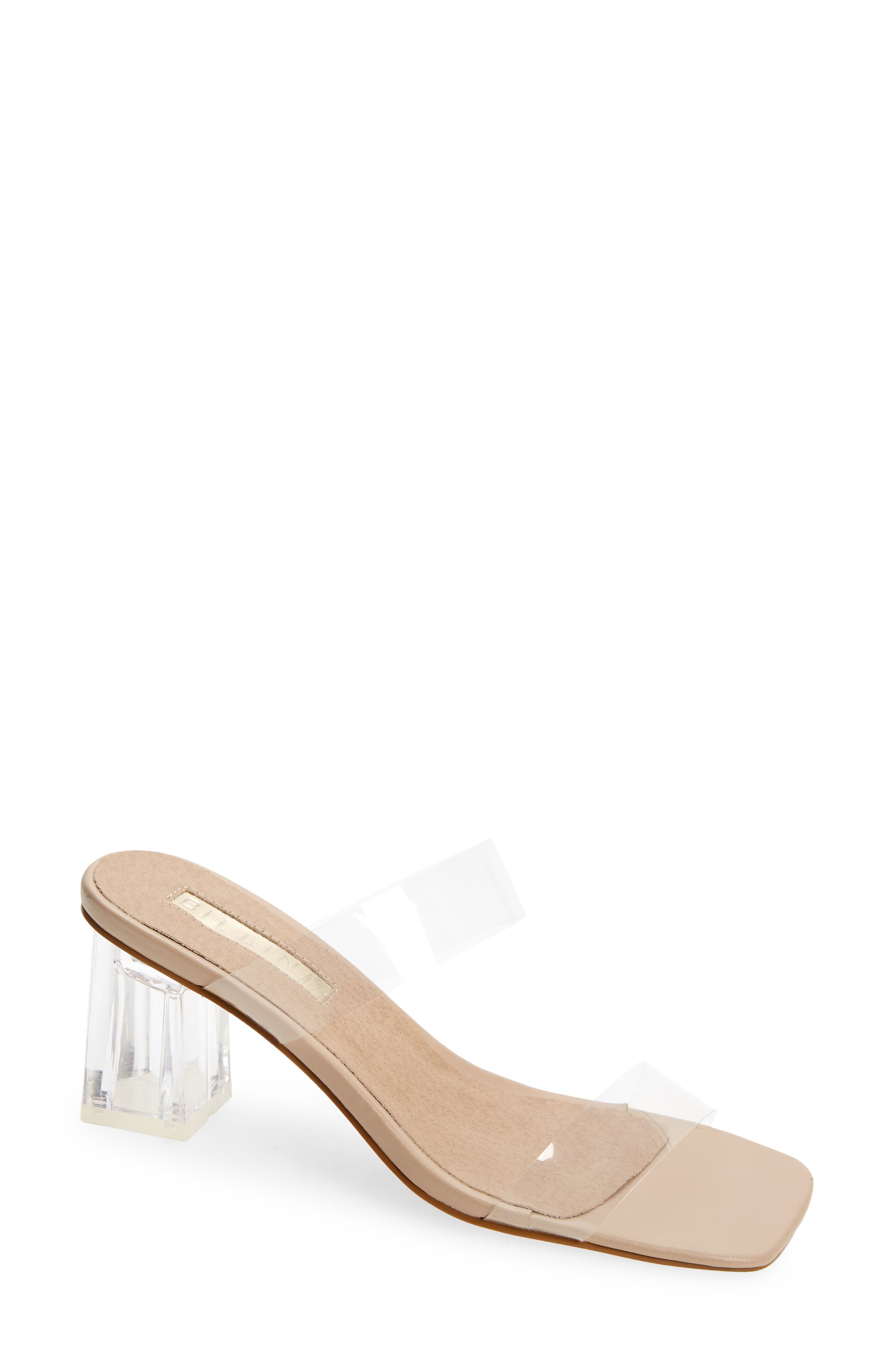 2 inch clear heels