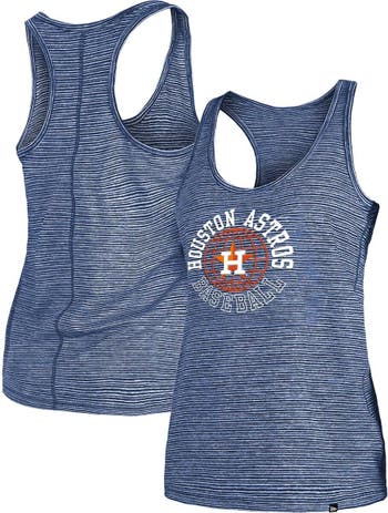 New Era Navy Houston Astros Plus Size Two-Hit Front Knot T-Shirt