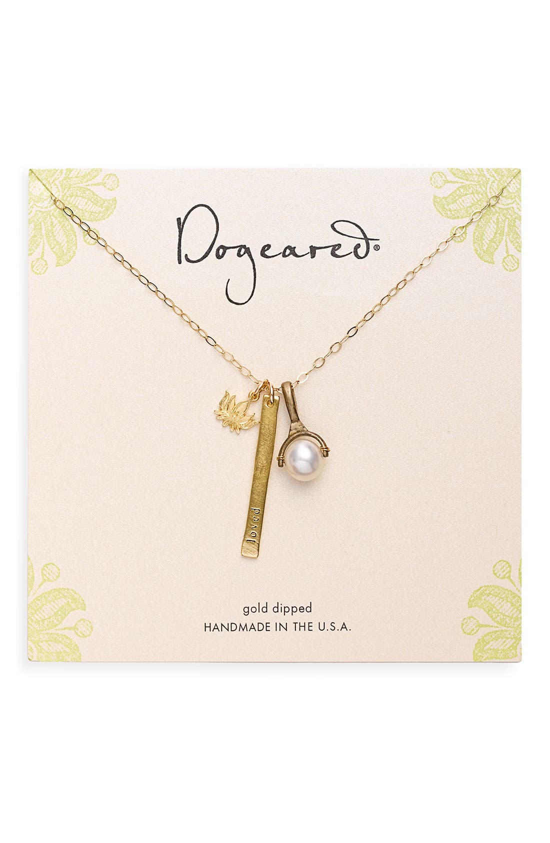 Dogeared 'Faith' Triple Charm Pendant Necklace Nordstrom